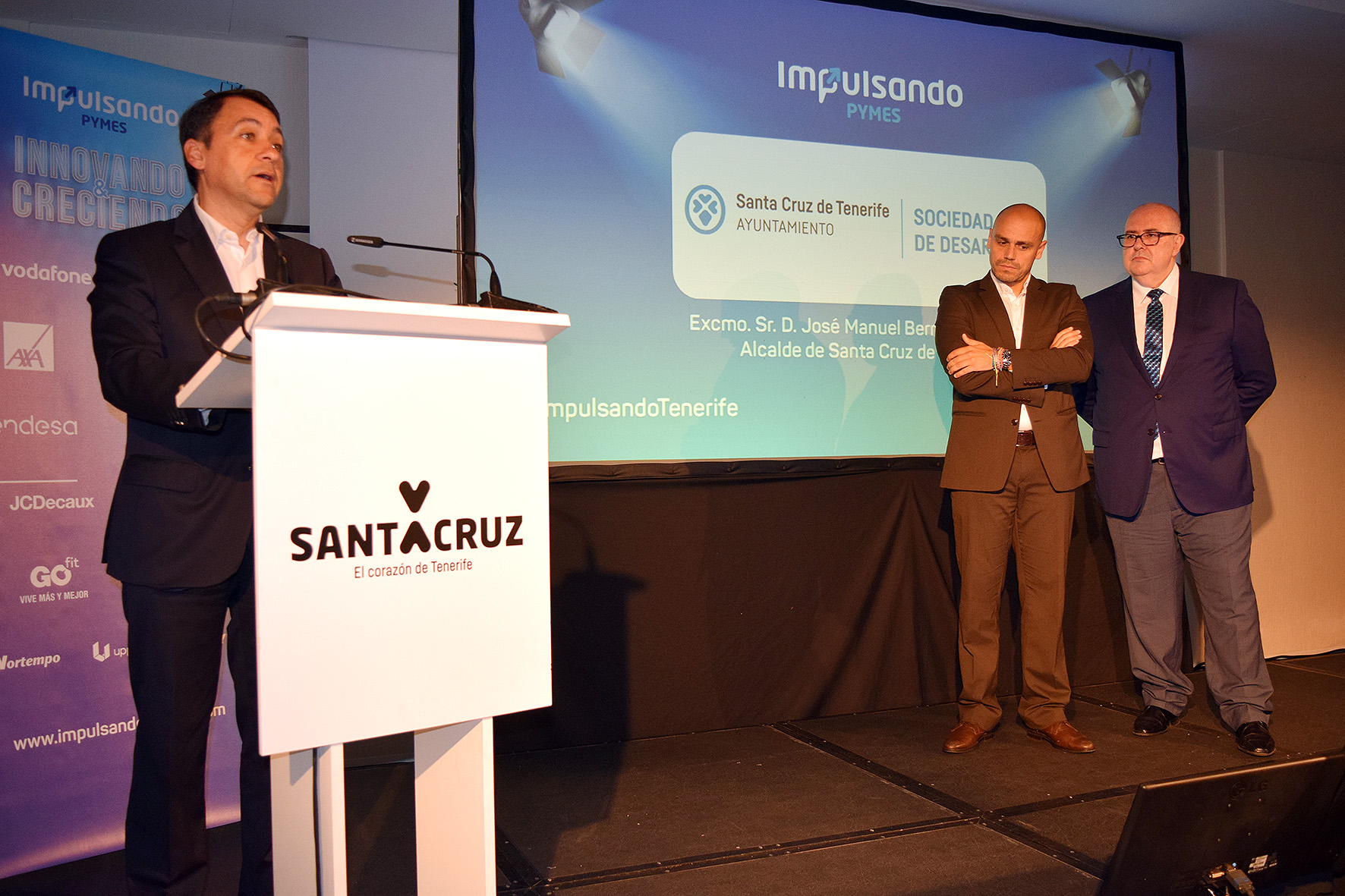 José Manuel Bermúdez, alcalde de Santa Cruz de Tenerife en la inauguración de las jornadas Impulsando Pymes