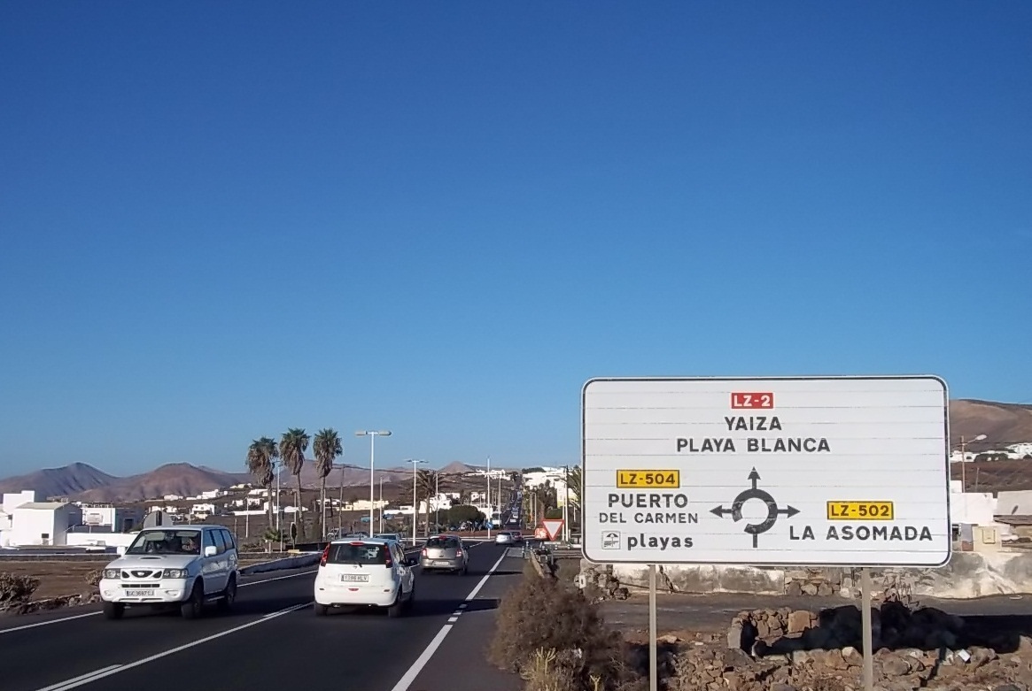 Carretera de La Asomada a Mácher en Lanzarote