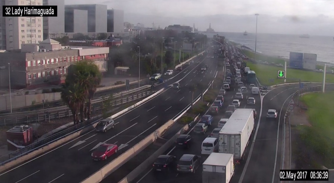 Colapso de tráfico en Las Palmas de Gran Canaria