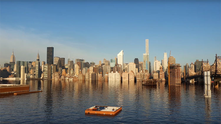 La ciudad de Nueva York Inundada