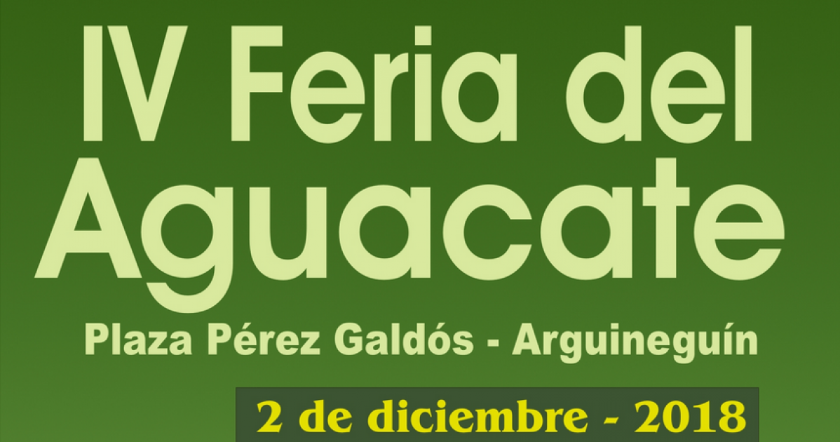 Cartel Feria del Aguacate de Mogán