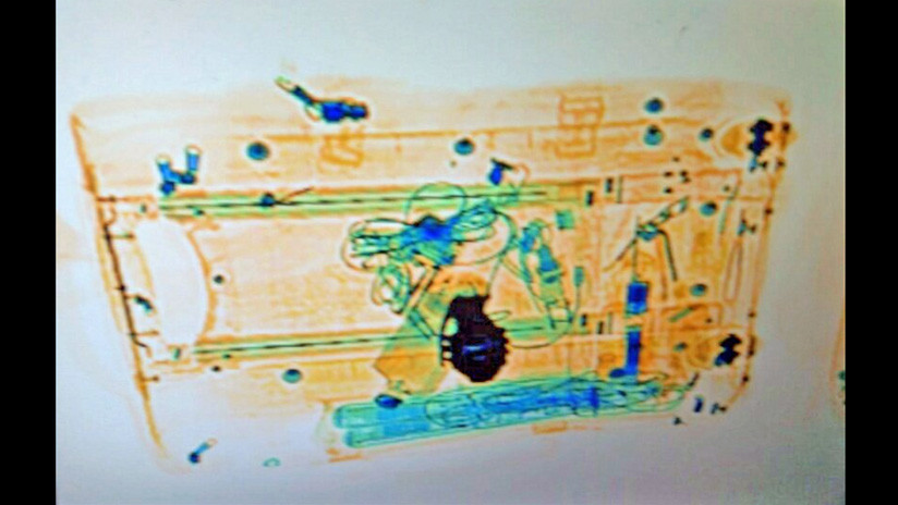 Foto de la maleta que parecía una bomba en Barcelona