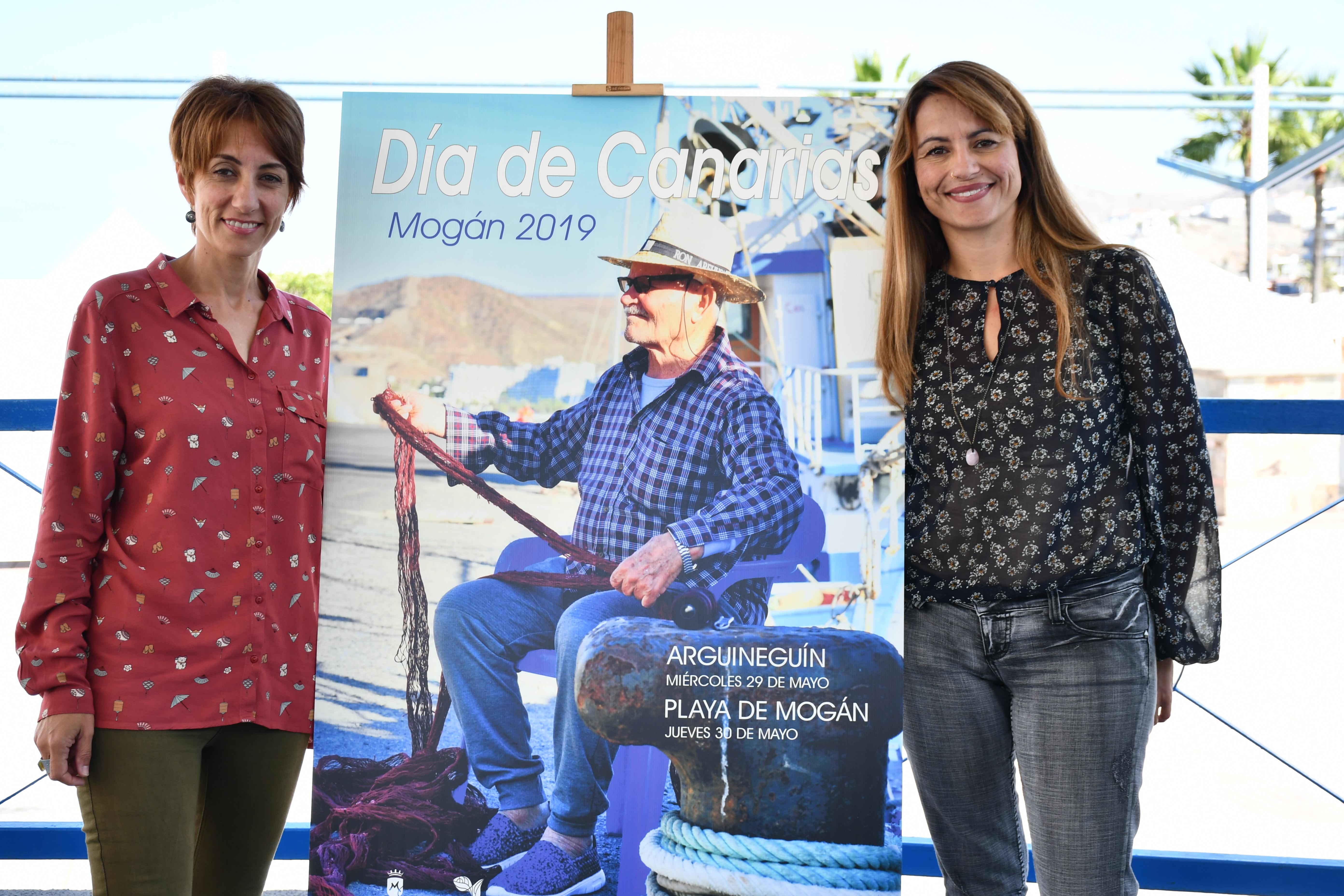 Onalia Bueno y Grimanesa presentación Día de Canarias Onalia Bueno y Grimanesa presentación Día de Canarias