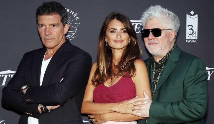 Antonio Banderas, Penélope Cruz y Pedro Almodóvar Antonio Banderas, Penélope Cruz y Pedro Almodóvar