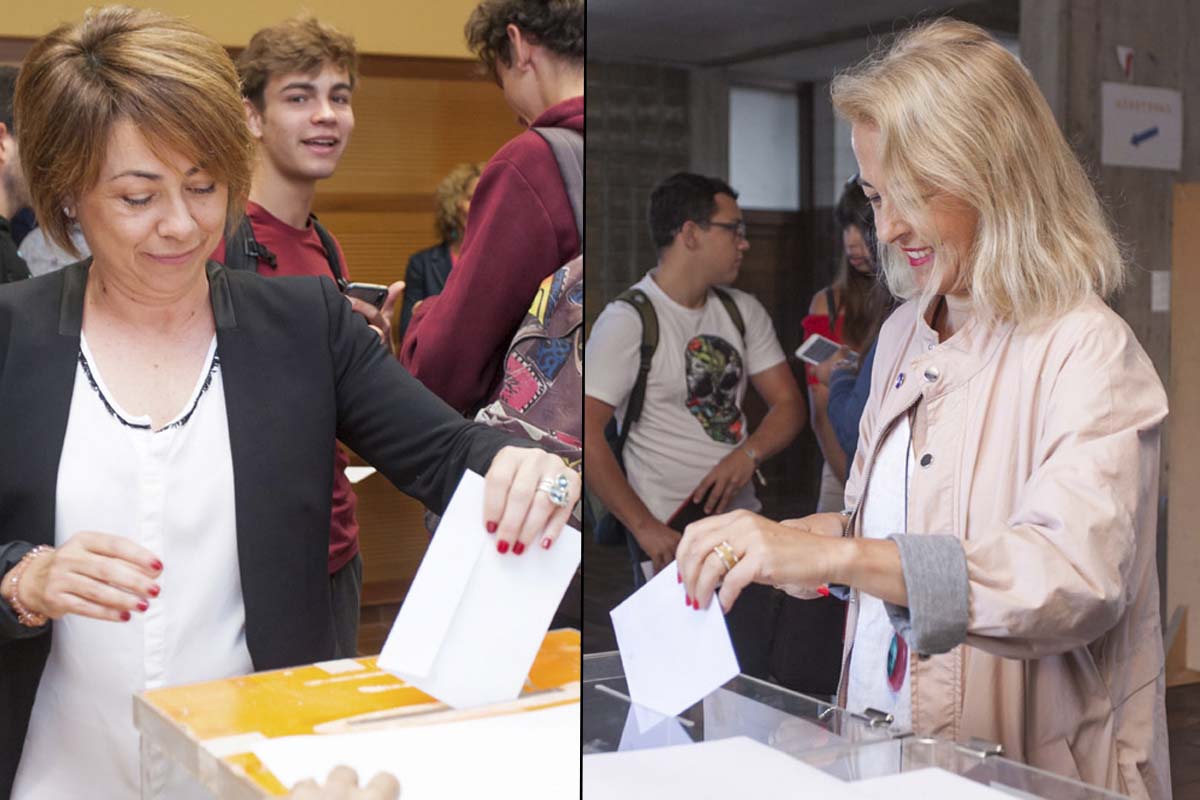 Rosa Aguilar y Gloria Rojas, en las elecciones en primera vuelta Rosa Aguilar y Gloria Rojas, en las elecciones en primera vuelta