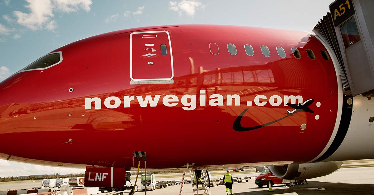 compañía aérea Norwegian