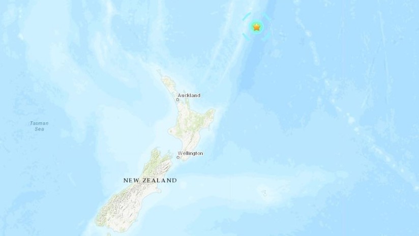 Epicentro del sismo de Nueva Zelanda