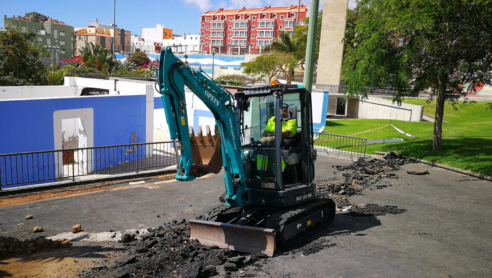 Obras en el Parque de San Gregorio en Telde