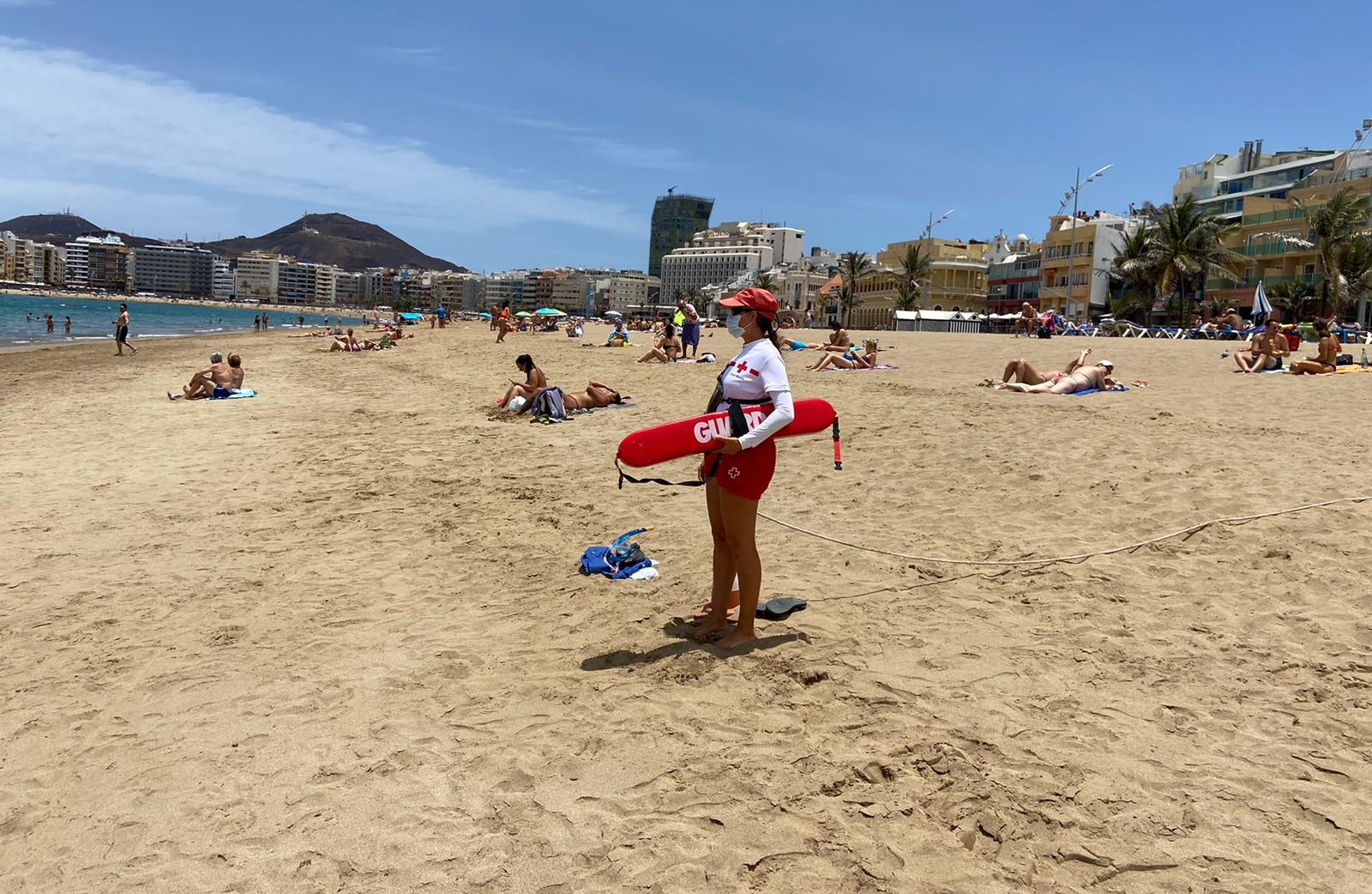 Socorrista en la Playa de Las Canteras. Gran Canaria