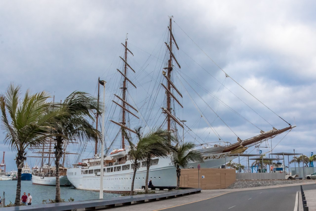 Sea Cloud y el Sea Cloud II. Muelle de Santa Catalina. Gran Canaria