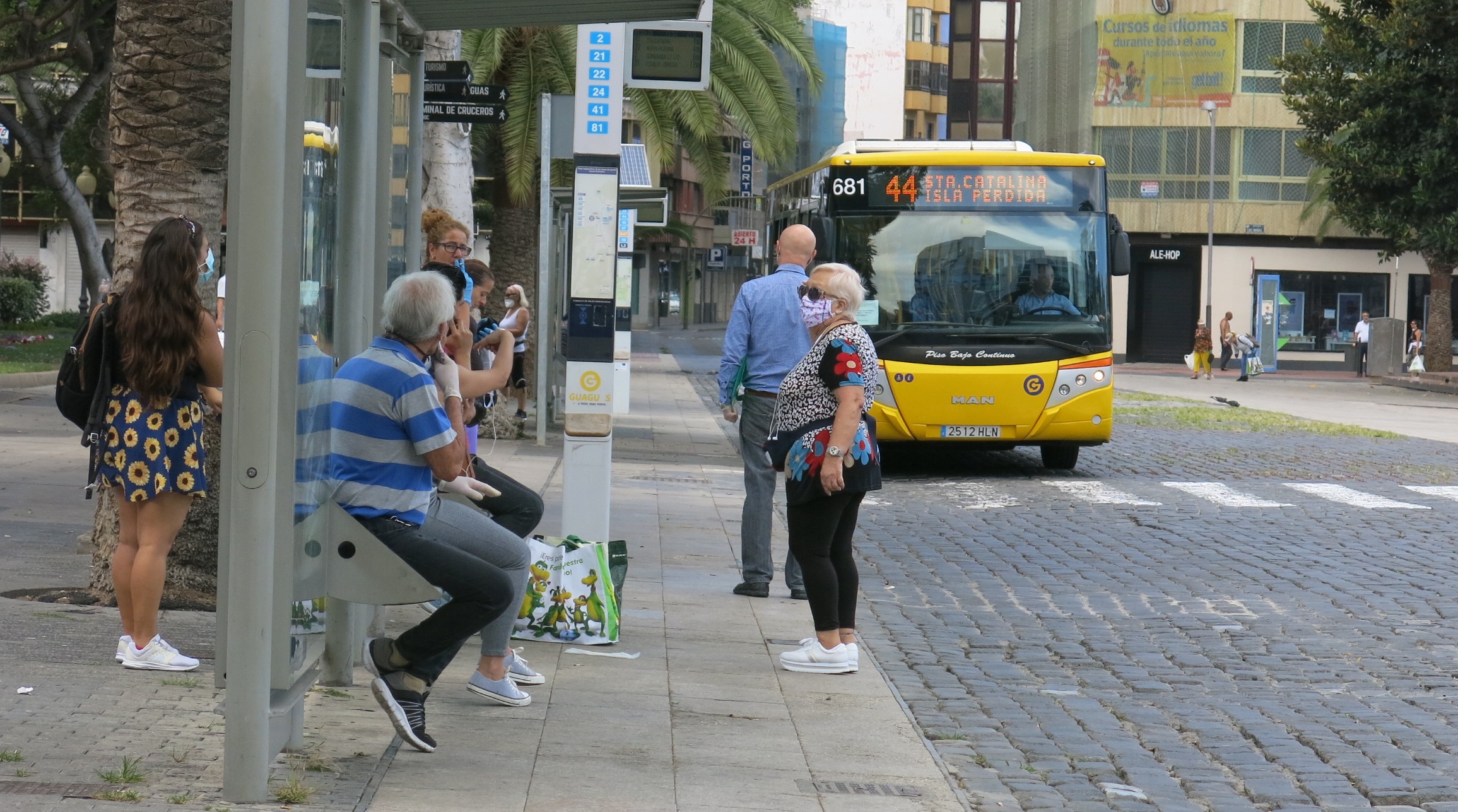 Parada de Guaguas Municipales. Las Palmas de Gran Canaria