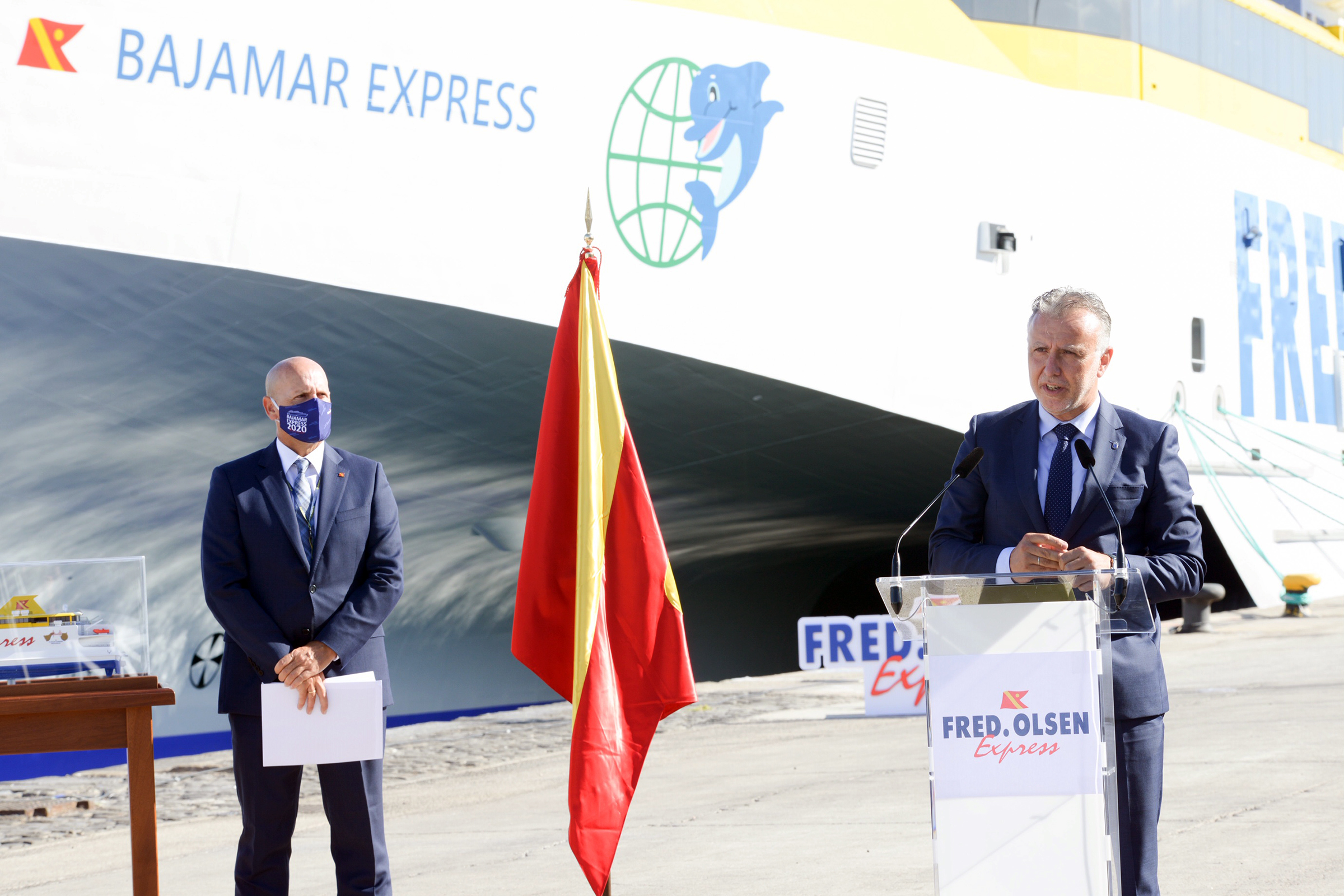 Presentación del buque Bajamar Express de Fred Olsen. Canarias