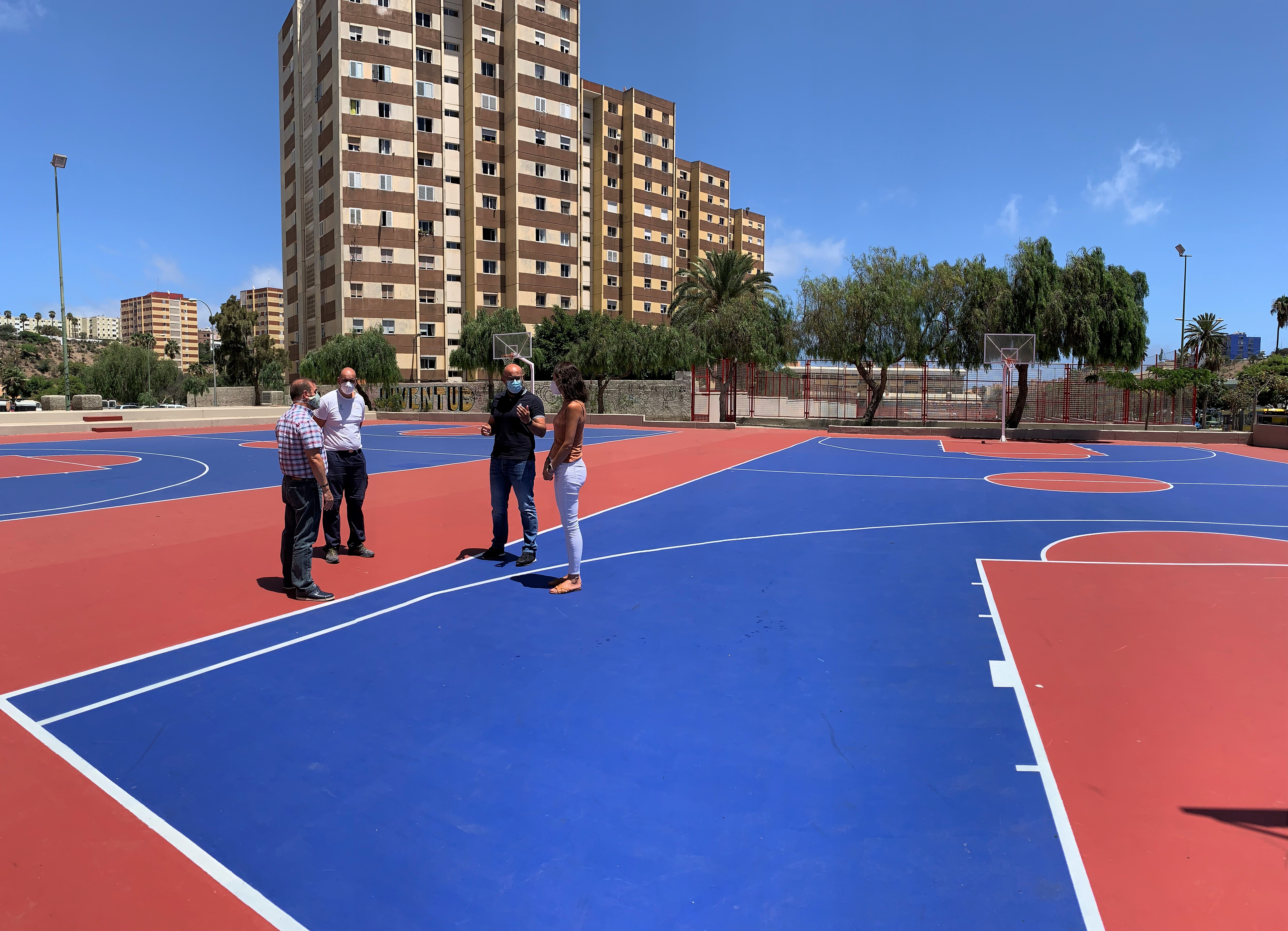 Renovación de las pistas polideportivas de Cruz de Piedra. Las Palmas de Gran Canaria