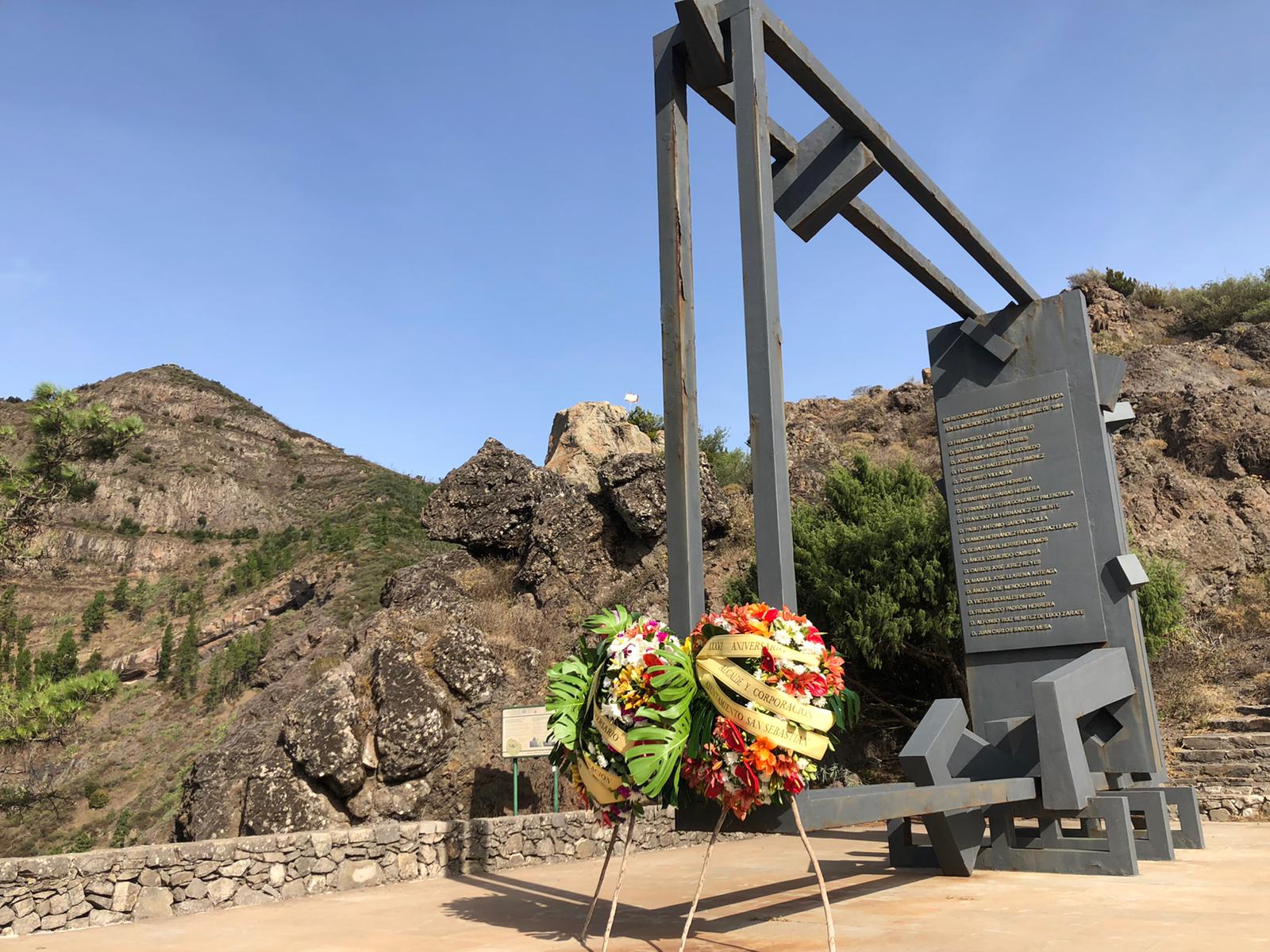 Recuerdo a la víctimas del incendio de 1984. La Gomera