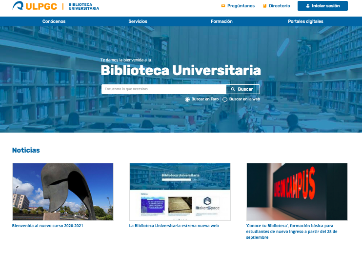 Web de la Biblioteca Universitaria de la ULPGC Web de la Biblioteca Universitaria de la ULPGC