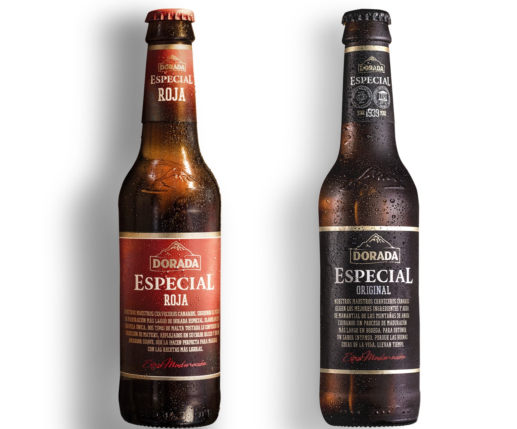 Cerveza Dorada Especial Roja y Especial Original Botellas de cervezas Doradas