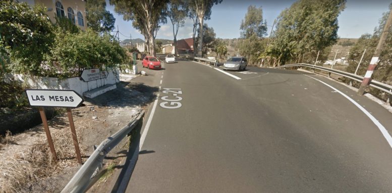 Cortes en la carretera GC-21, Teror. Gran Canaria Carretera GC-21, Teror. Gran Canaria