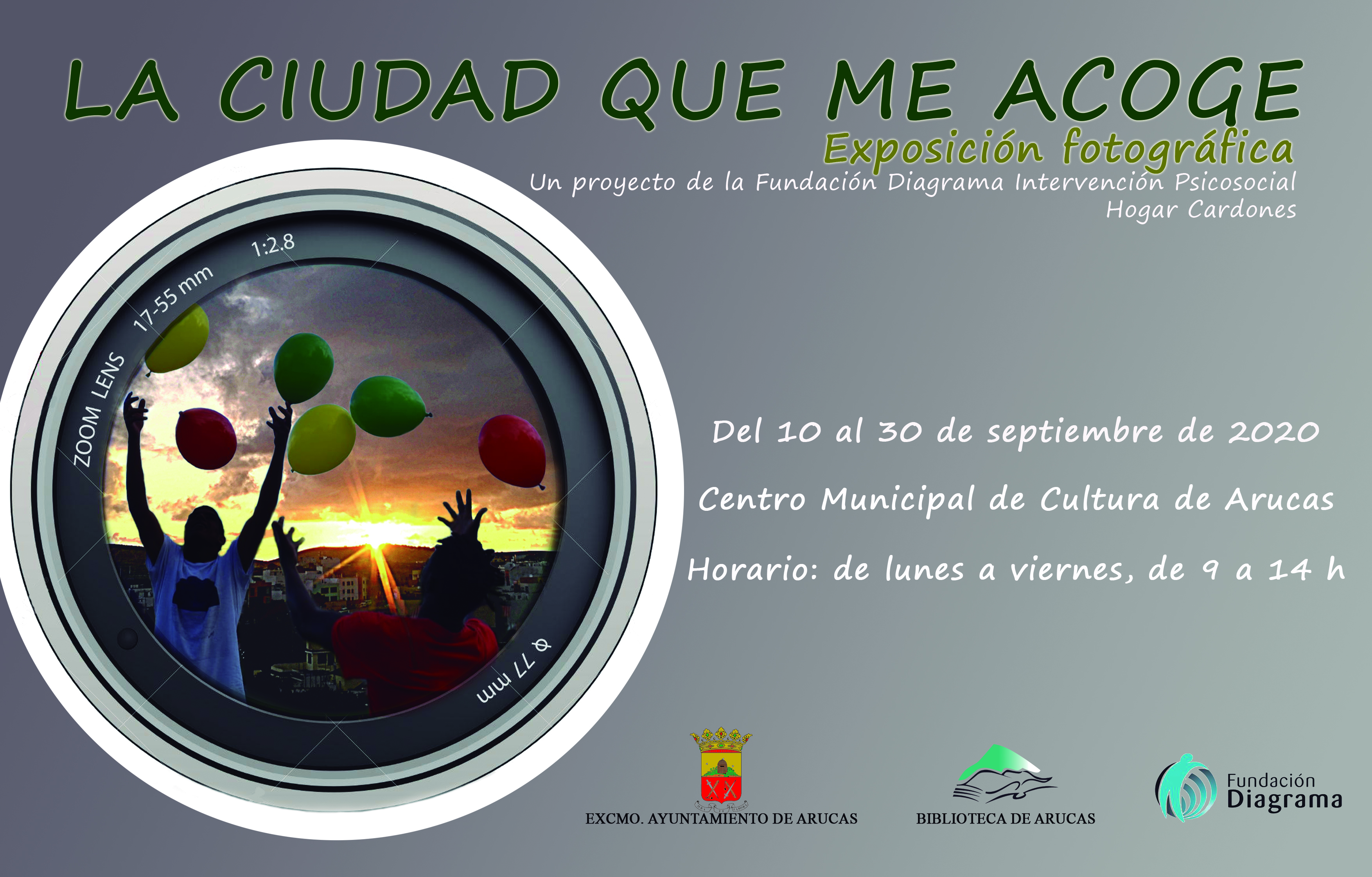 Cartel de la exposición Fotográfica “La ciudad que me acoge”, Arucas. Gran Canaria