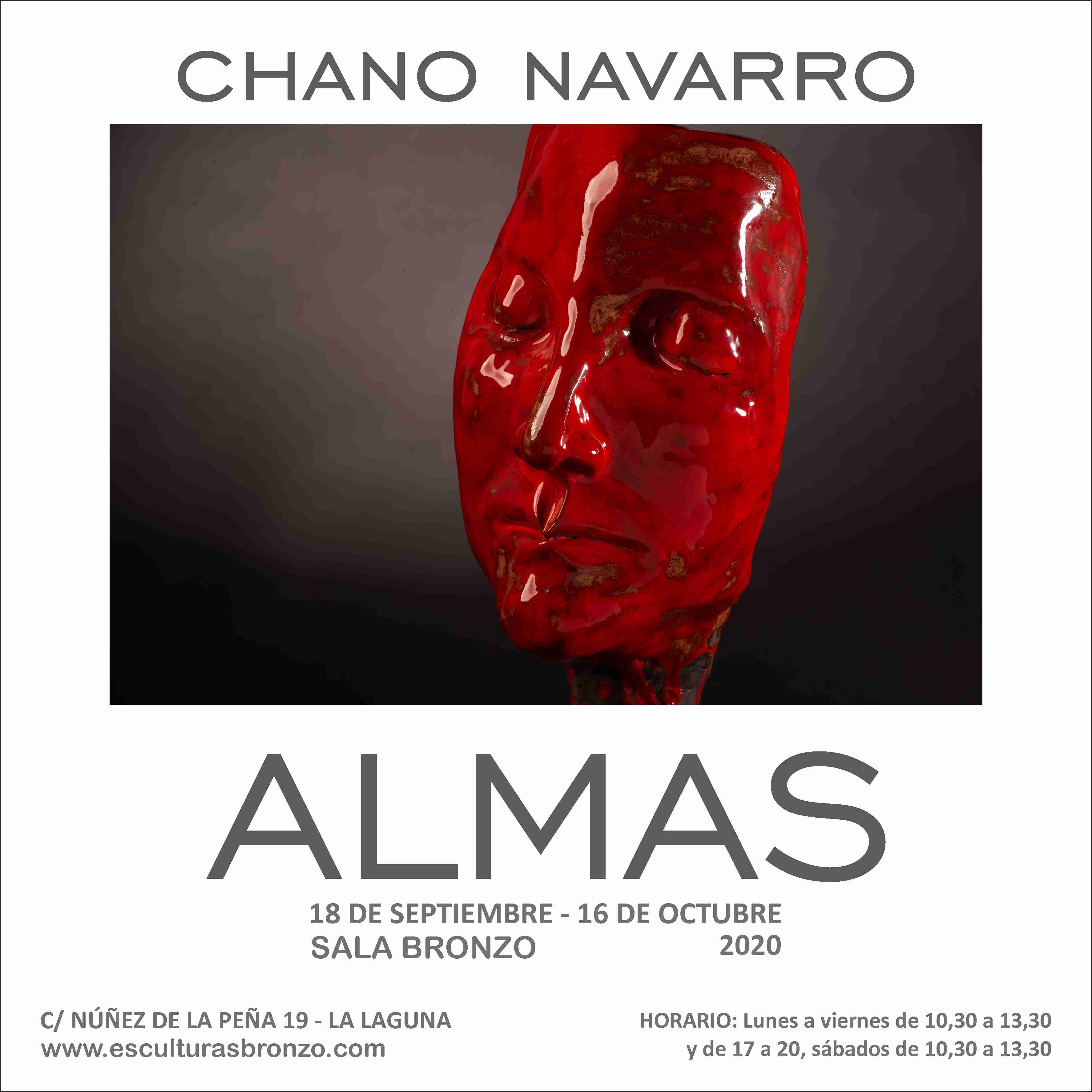 Exposición "Almas" de Chano Navarro Betancor en Espacio Bronzo, La Laguna. Tenerife