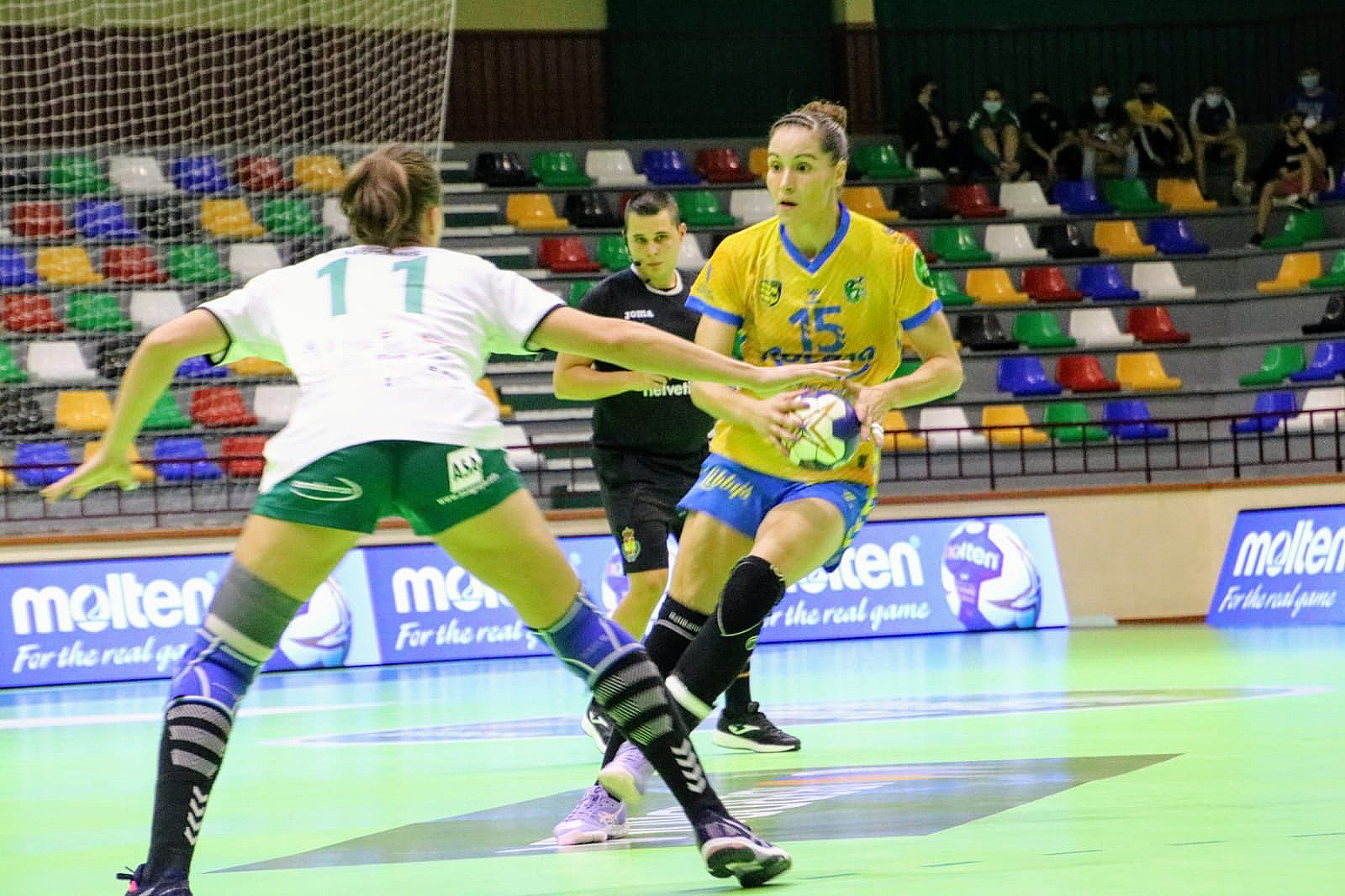 Haridian Rodríguez, en el partido Elche-Rocasa Gran Canaria