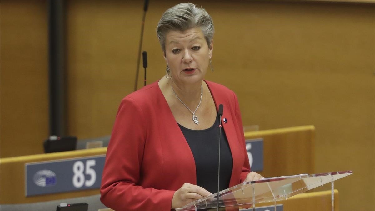 La comisaria europea de Interior, Ylva Johansson La comisaria europea de Interior, Ylva Johansson