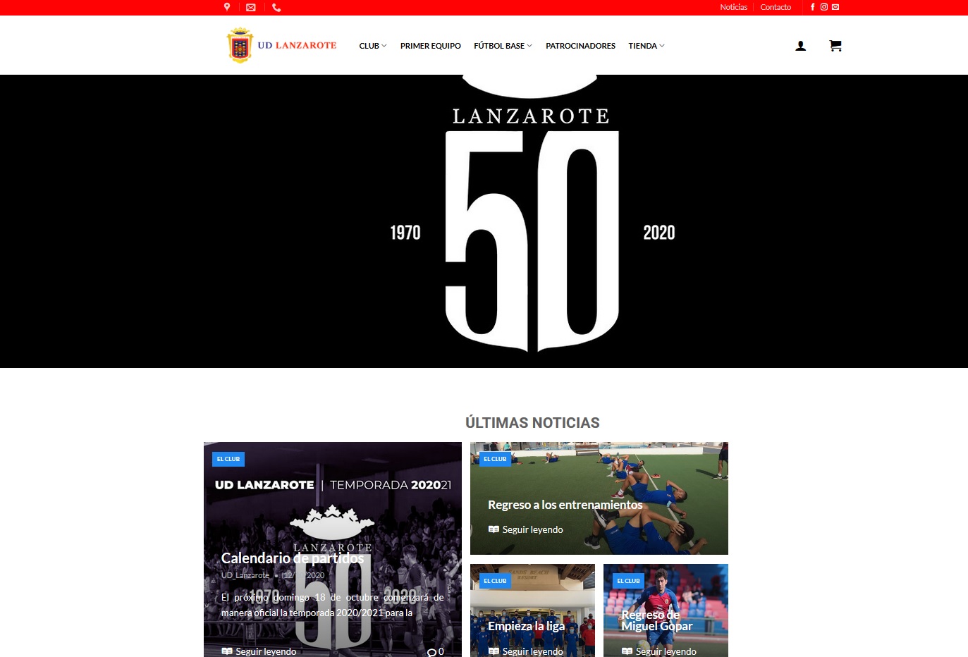 Web de la UD Lanzarote