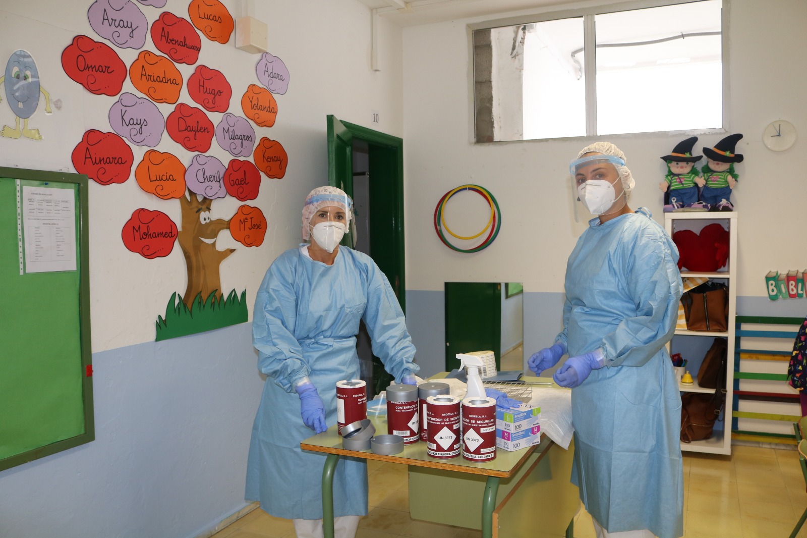 Pruebas PCR en los colegios de Las Palmas de Gran Canaria