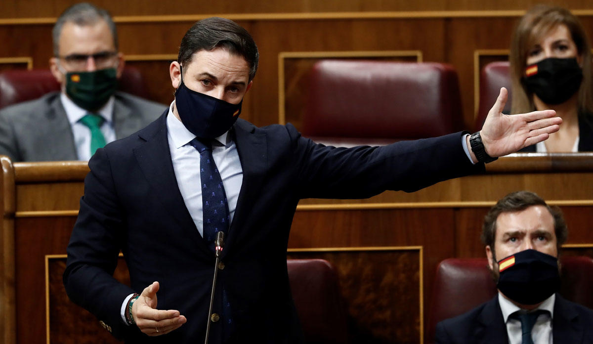 Santiago Abascal en la moción de censura Santiago Abascal en la moción de censura