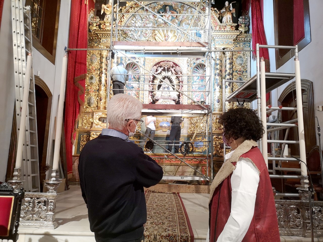 Restauración y conservación del retablo mayor del Santuario de Las Nieves