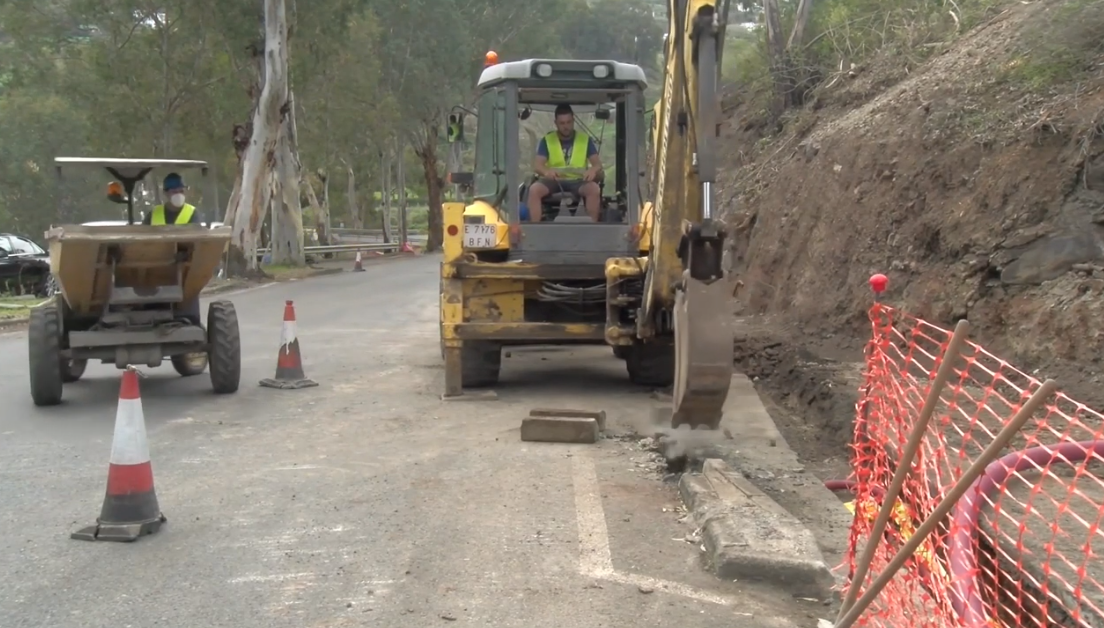 Obras de la GC-21 y de la GC-219 en Teror. Gran Canaria