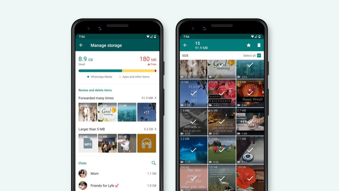 WhatsApp lanza una nueva función que facilita la liberación de espacio en un dispositivo