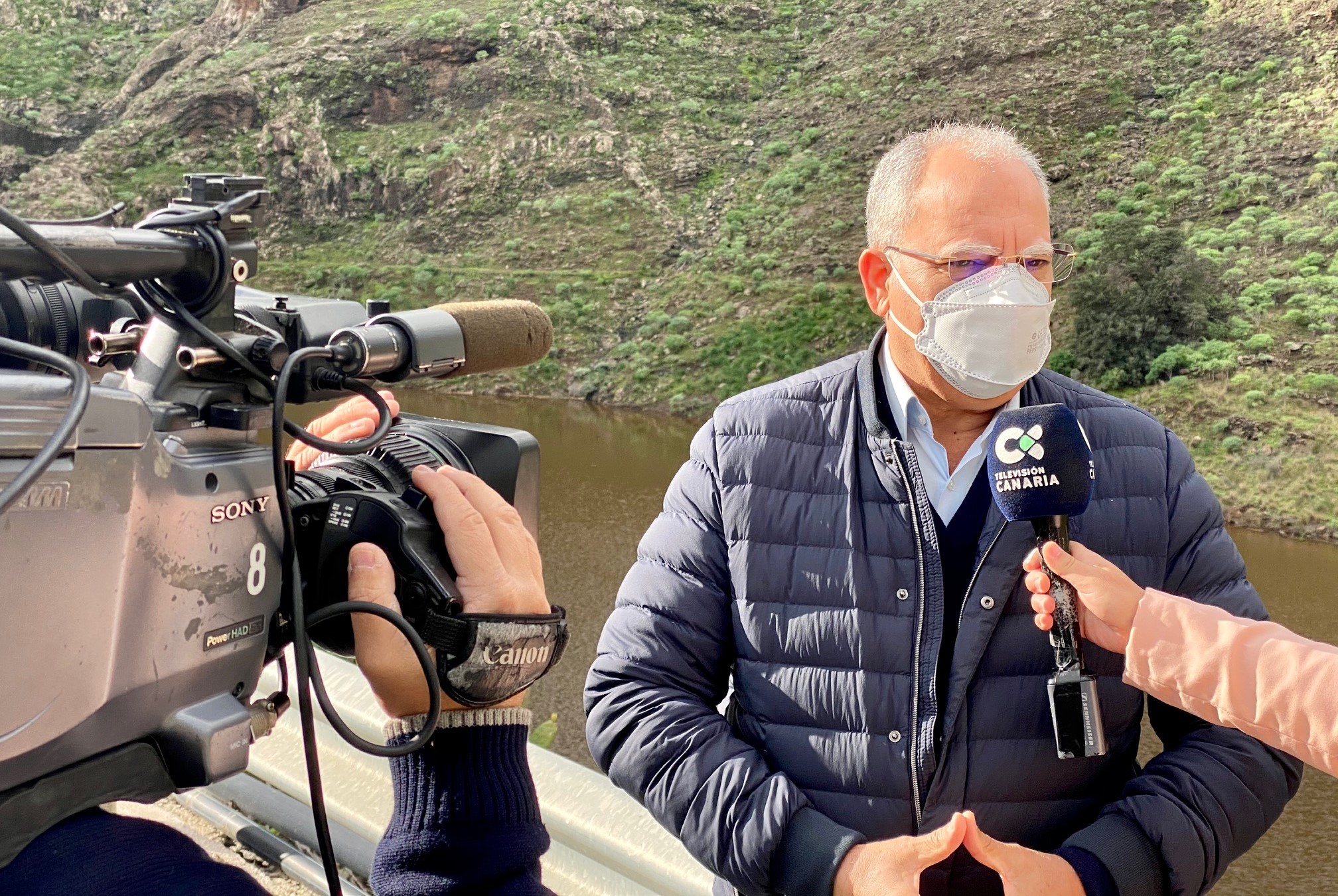 Casimiro Curbelo visita la presa de Chejelipes / CanariasNoticias.es