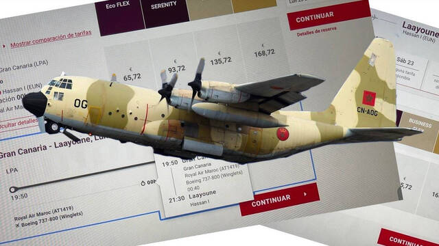 C-130H-LM Hércules, de la aerolínea Royal Moroccan Air Force/ canariasnoticias C-130H-LM Hércules, de la aerolínea Royal Moroccan Air Force/ canariasnoticias