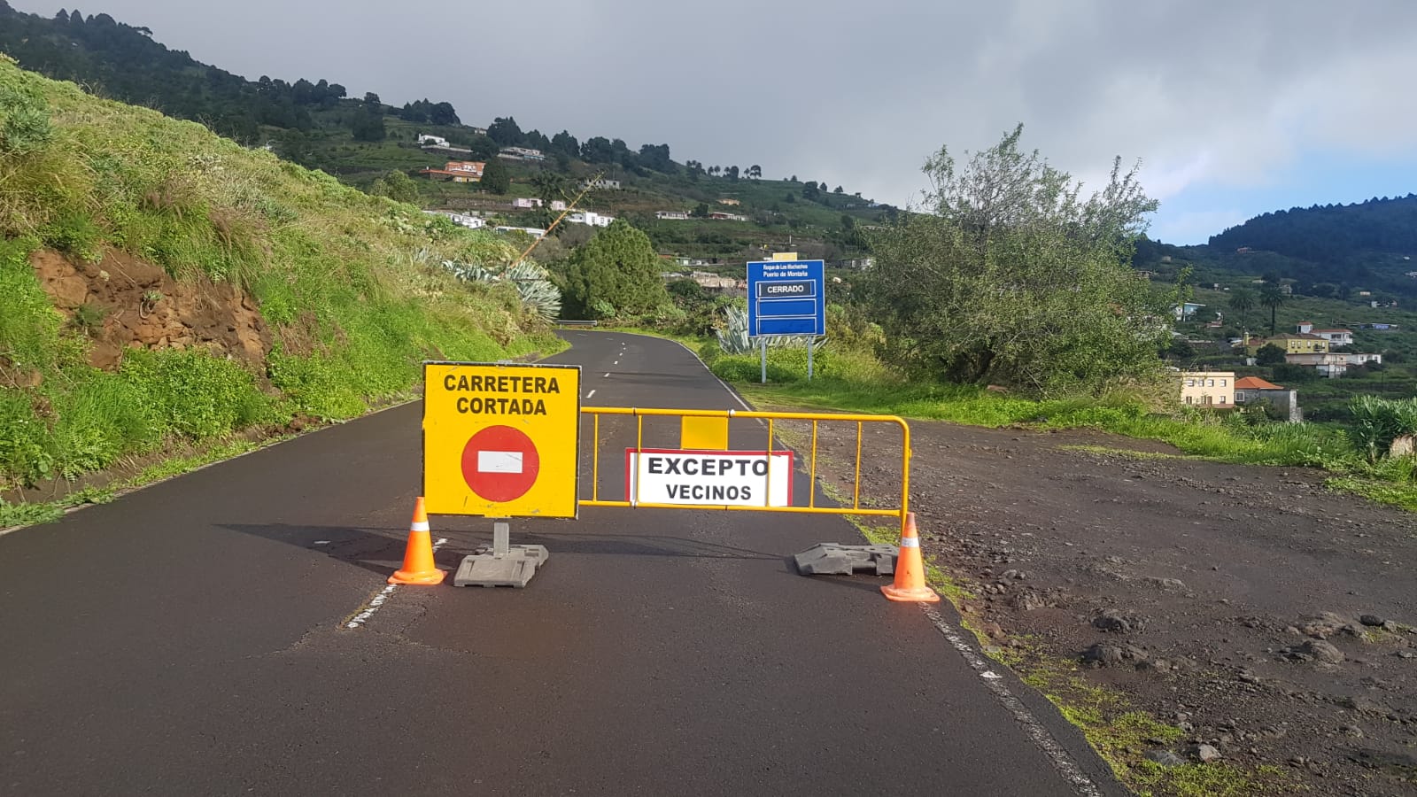 La Palma. Carreteras cerradas/ canariasnoticias.es
