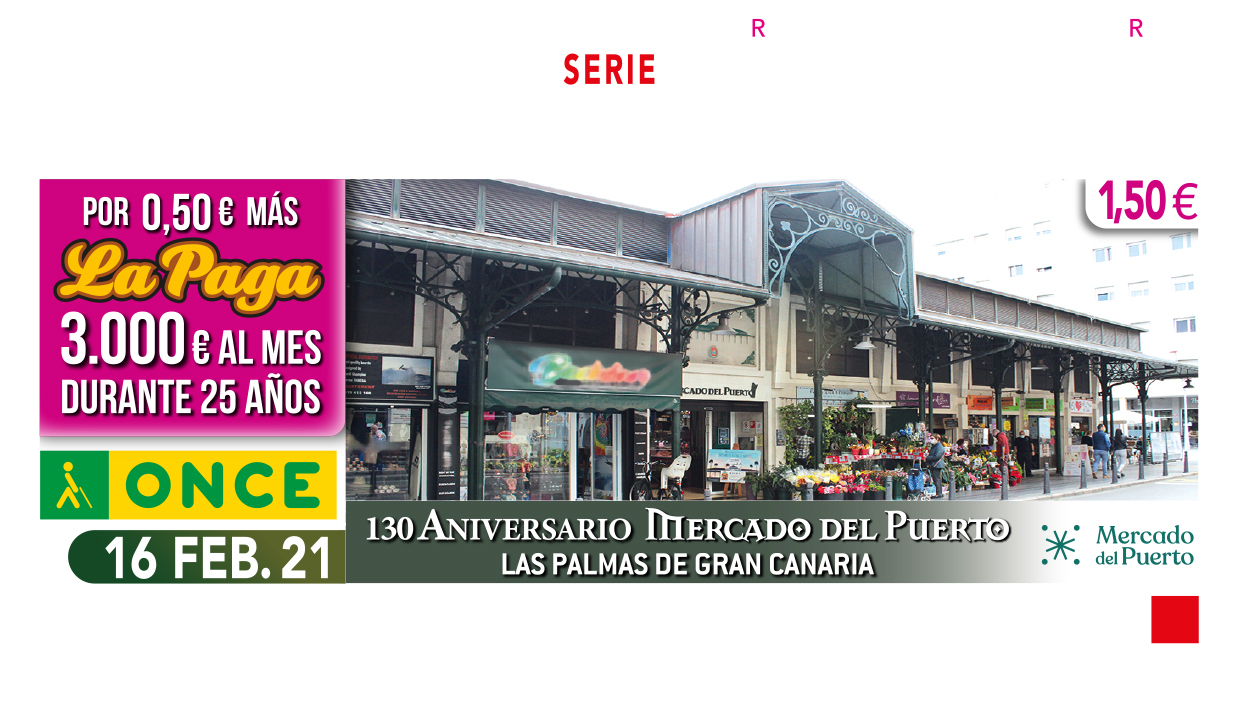 Cupón de la ONCE del Mercado Del Puerto / CanariasNoticias.es