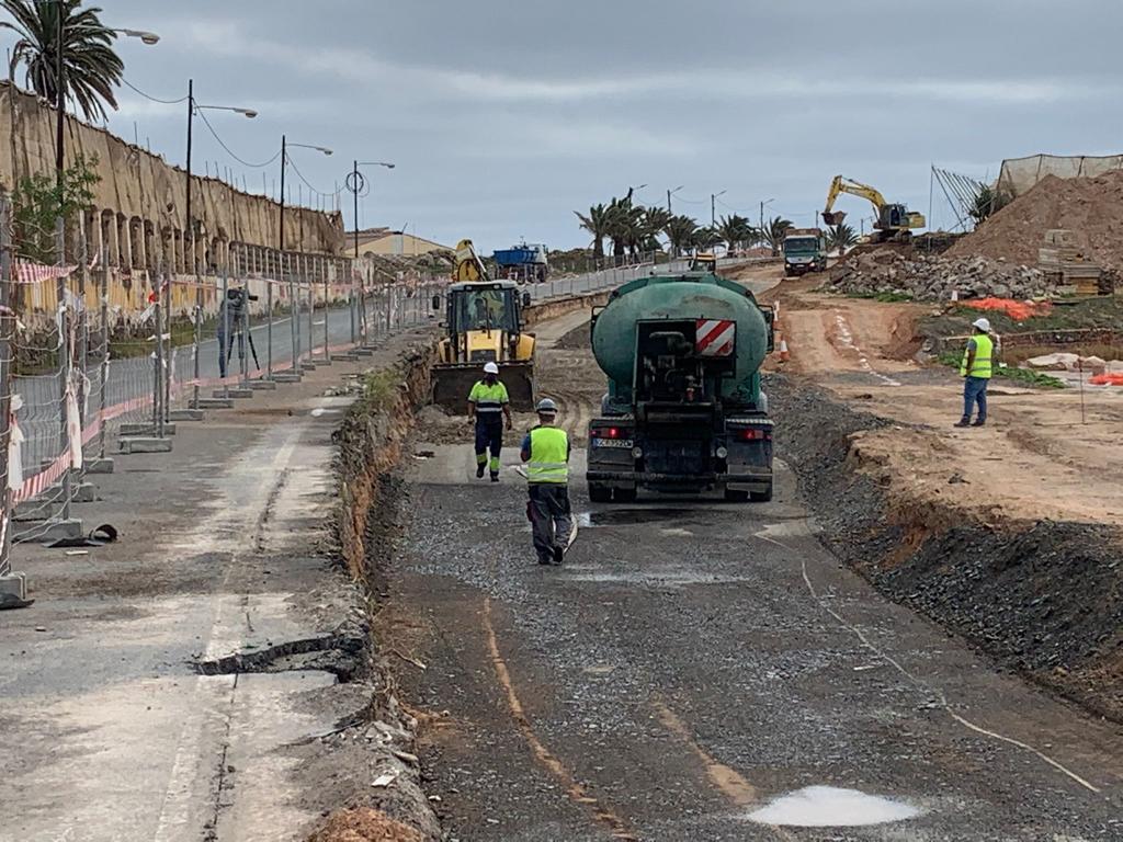 Obras de la carretera de Melenara en Telde (Gran Canaria) / CanariasNoticias.es