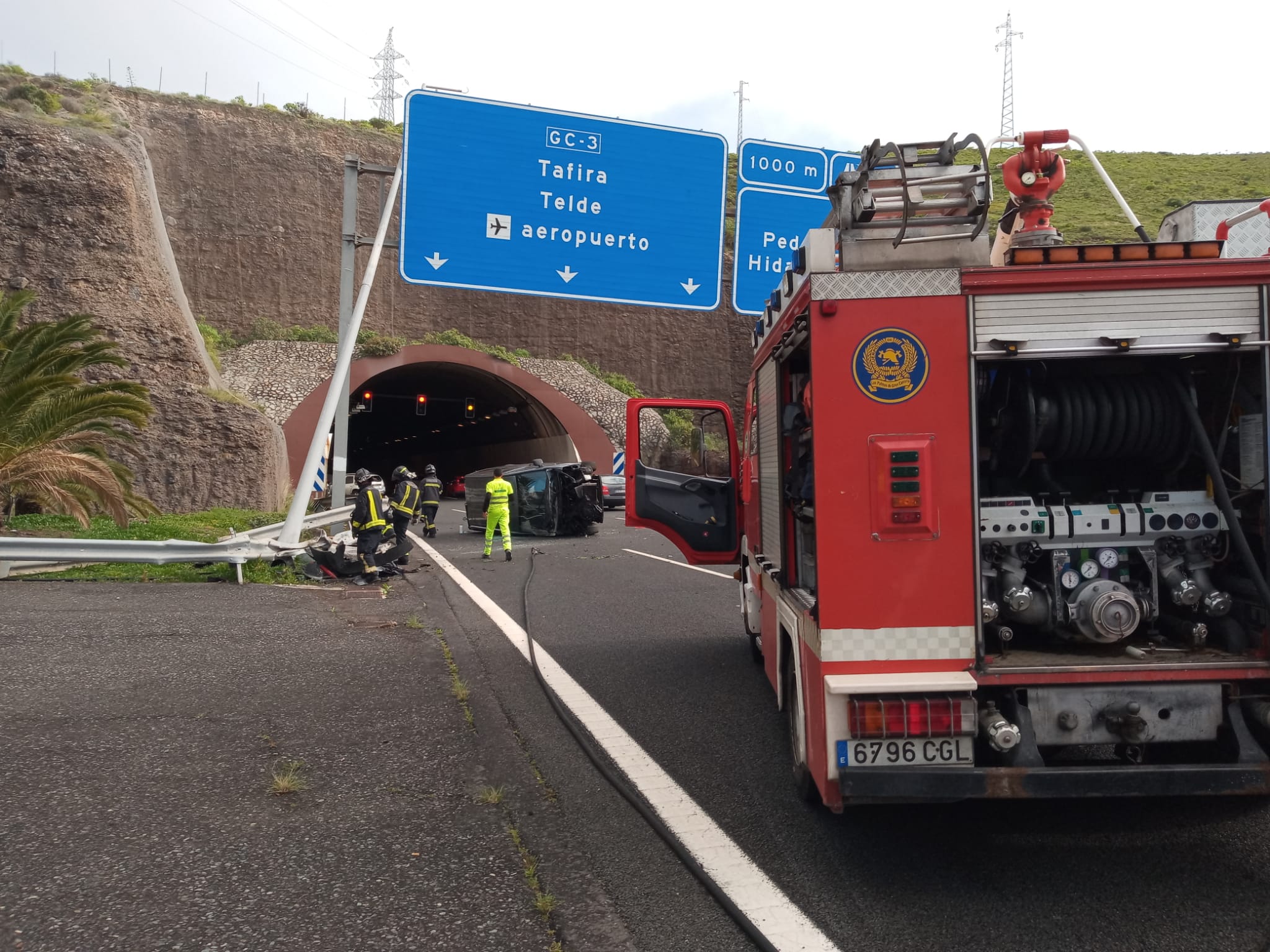 Accidente en la circunvalación de Las Palmas de Gran Canaria/ canariasnoticias