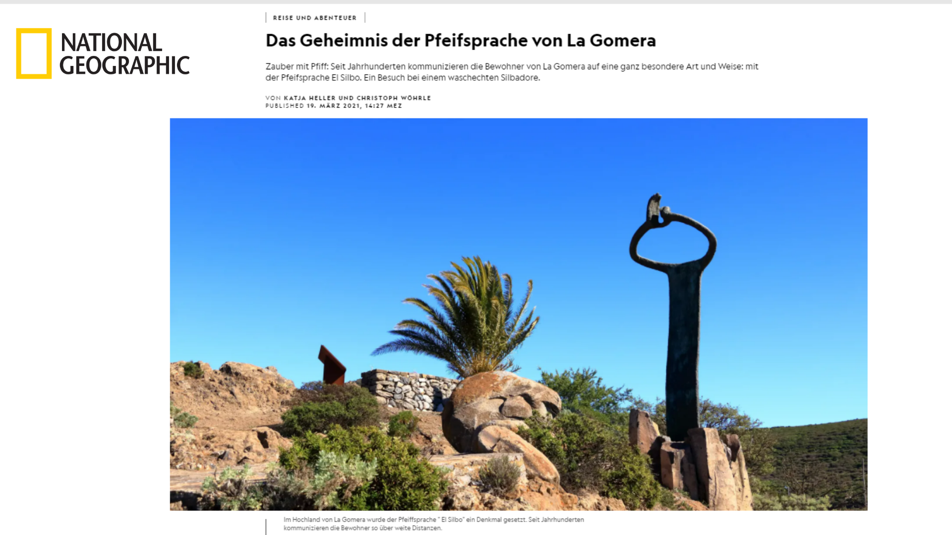 El silbo gomero en National Geographic / CanariasNoticias.es