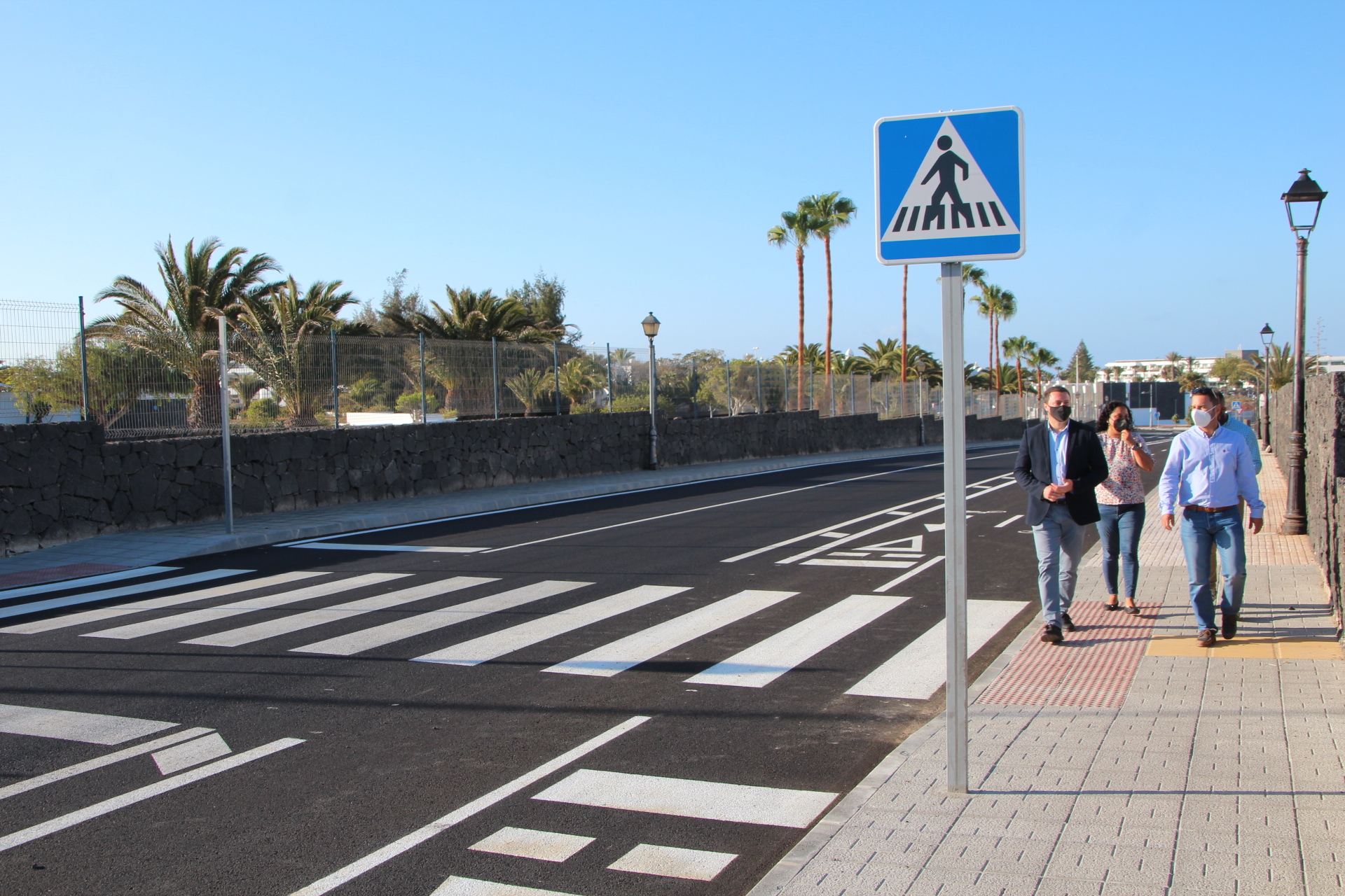 Obras viarias en Costa Papagayo en Yaiza (Lanzarote) / CanariasNoticias.es