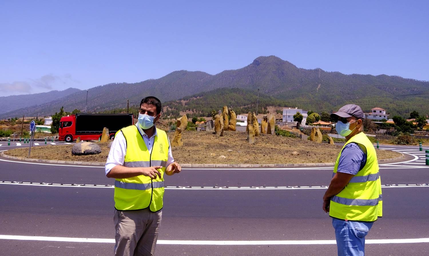 Rotonda de Padrón de la carretera LP-3, en El Paso (la Palma) / CanariasNoticias.es