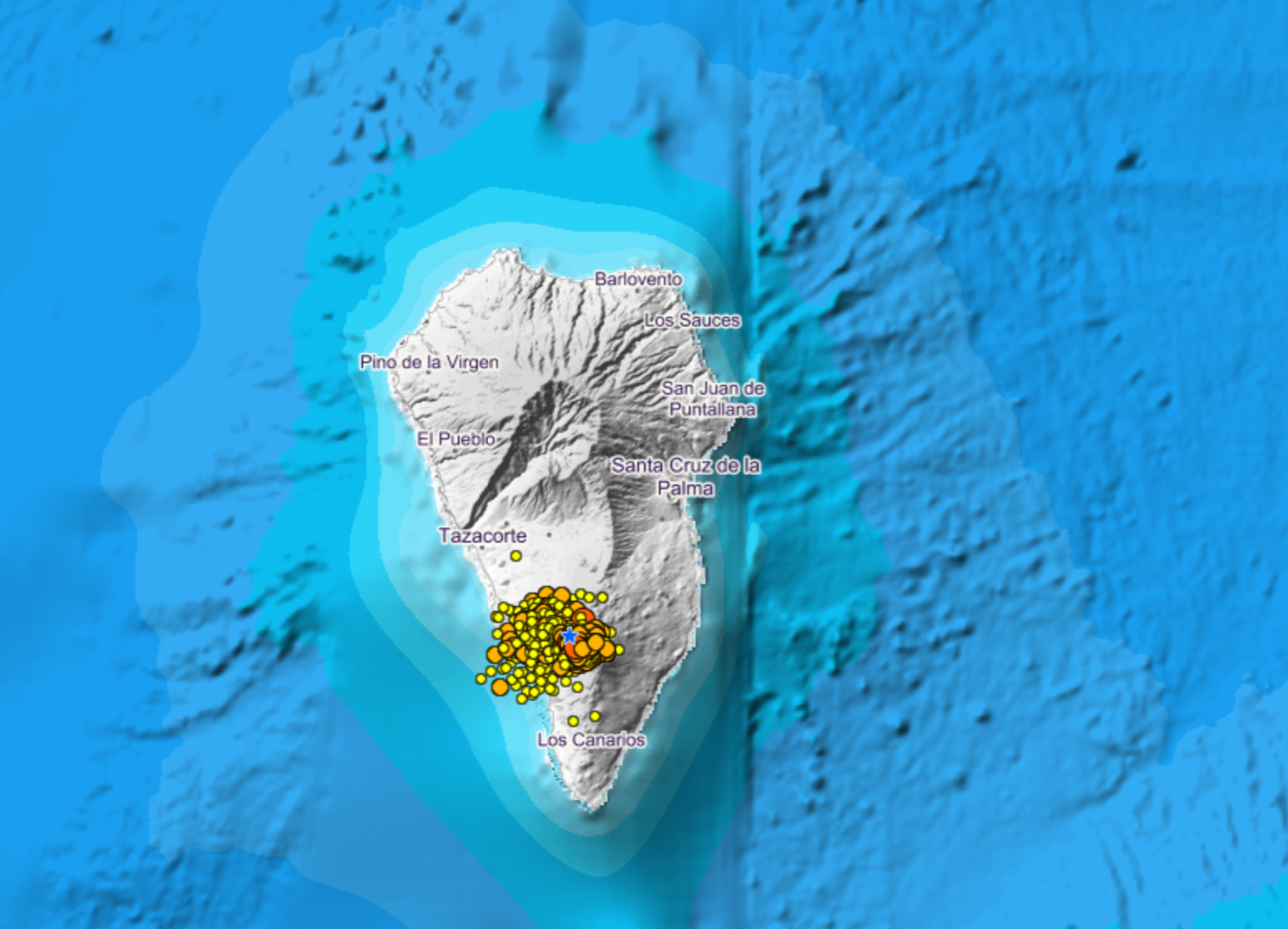 Actividad sísmica en La Palma / IGN Actividad sísmica en La Palma