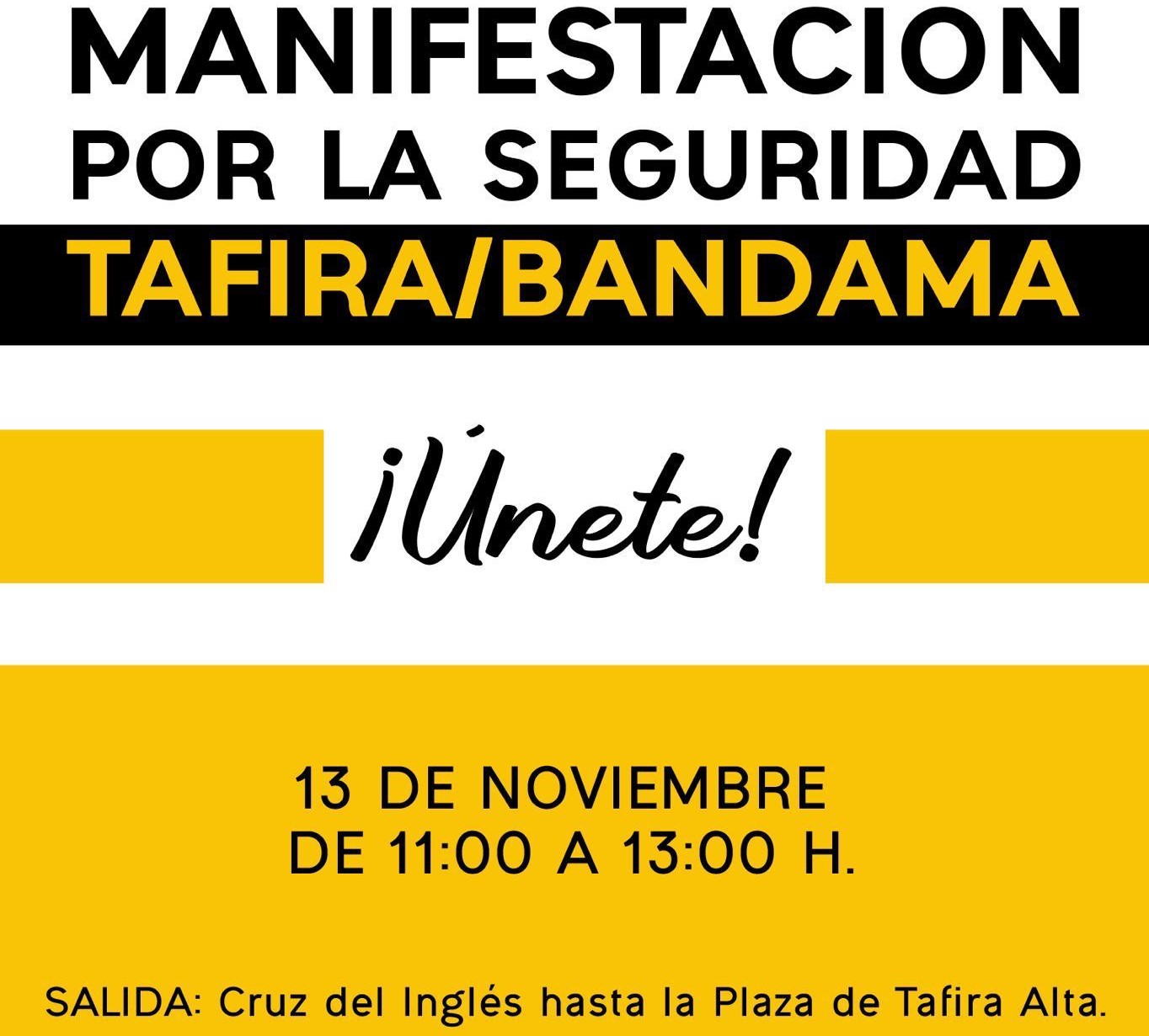 Manifestación por la seguridad de Tafira/Bandama Manifestación por la seguridad de Tafira/Bandama