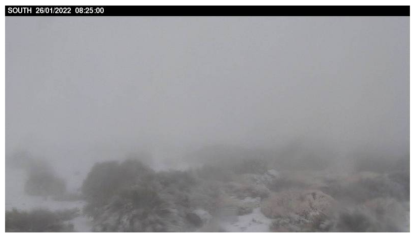 Nevada en el Roque de Los Muchachos en La Palma 