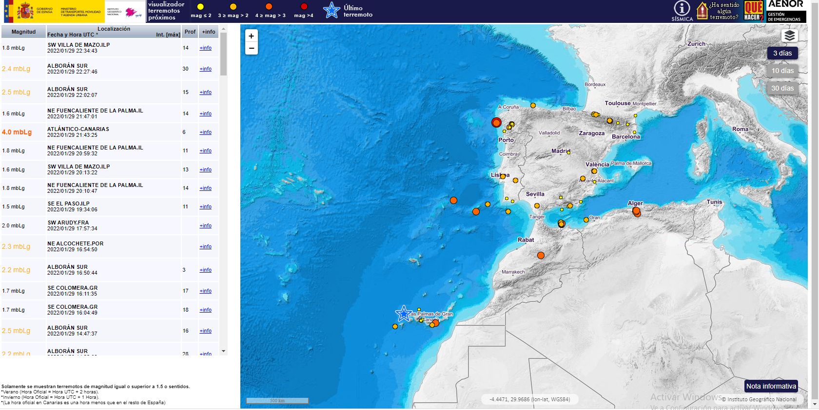Terremoto entre Gran Canaria y Fuerteventura/ canariasnoticias.es Terremoto entre Gran Canaria y Fuerteventura/ canariasnoticias.es