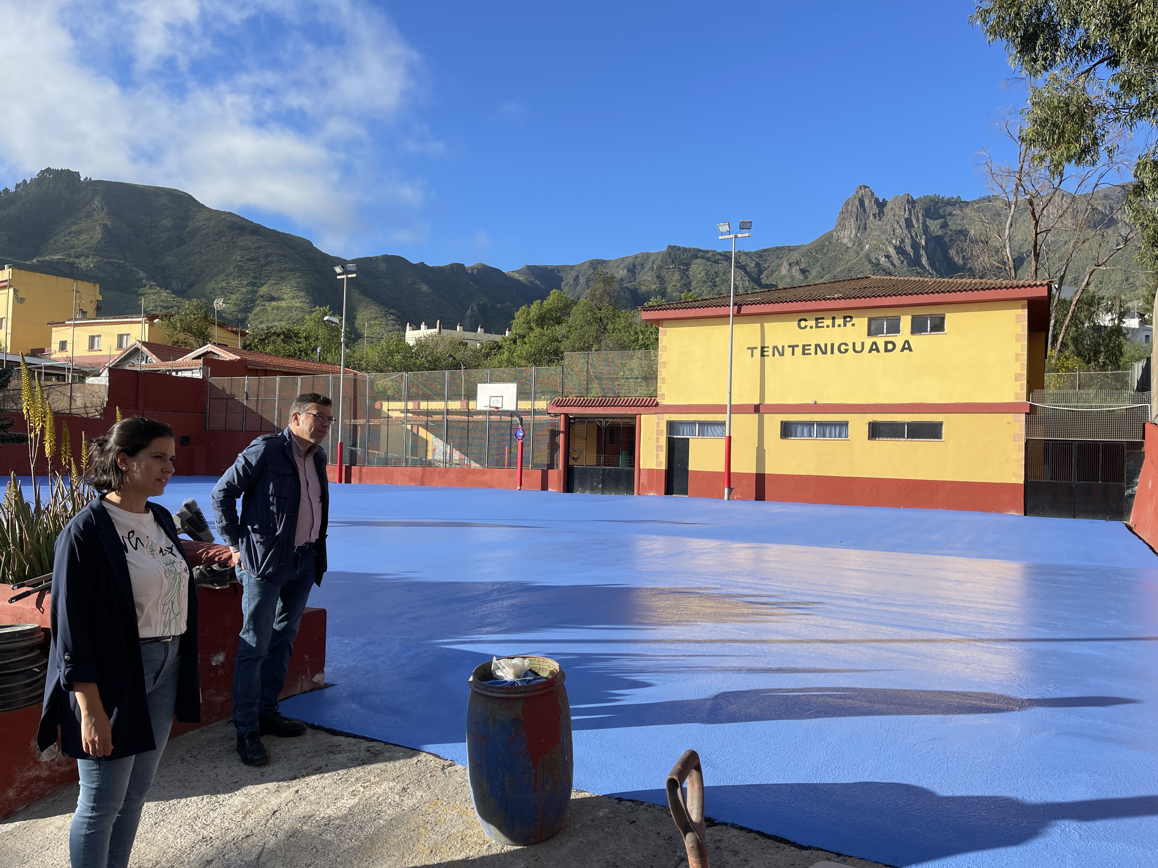 Mejoras de la cancha del CEIP Tenteniguada en Valsequillo (Gran Canaria) / CanariasNoticias.es