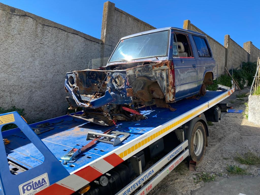 Vehículo abandonado retirado por la Policía Local de Valsequillo / CanariasNoticias.es 
