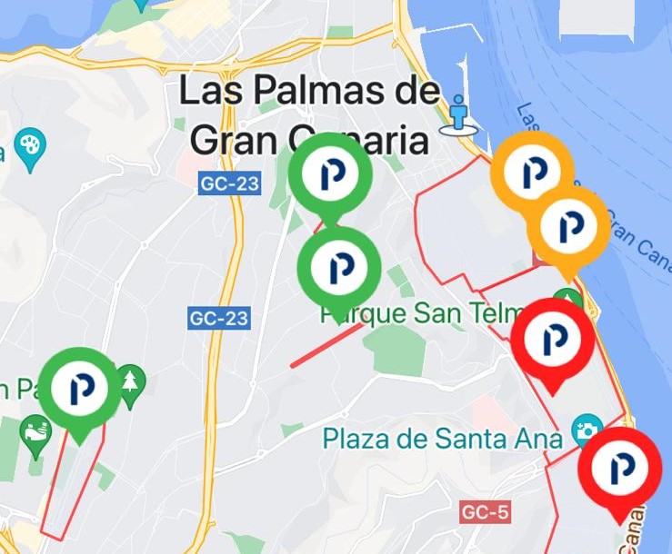 Sensores inteligentes en los aparcamientos regulados de Las Palmas de Gran Canaria / CanariasNoticias.es