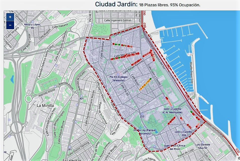 Aparcamiento inteligente en Ciudad Jardín / CanariasNoticias.es 