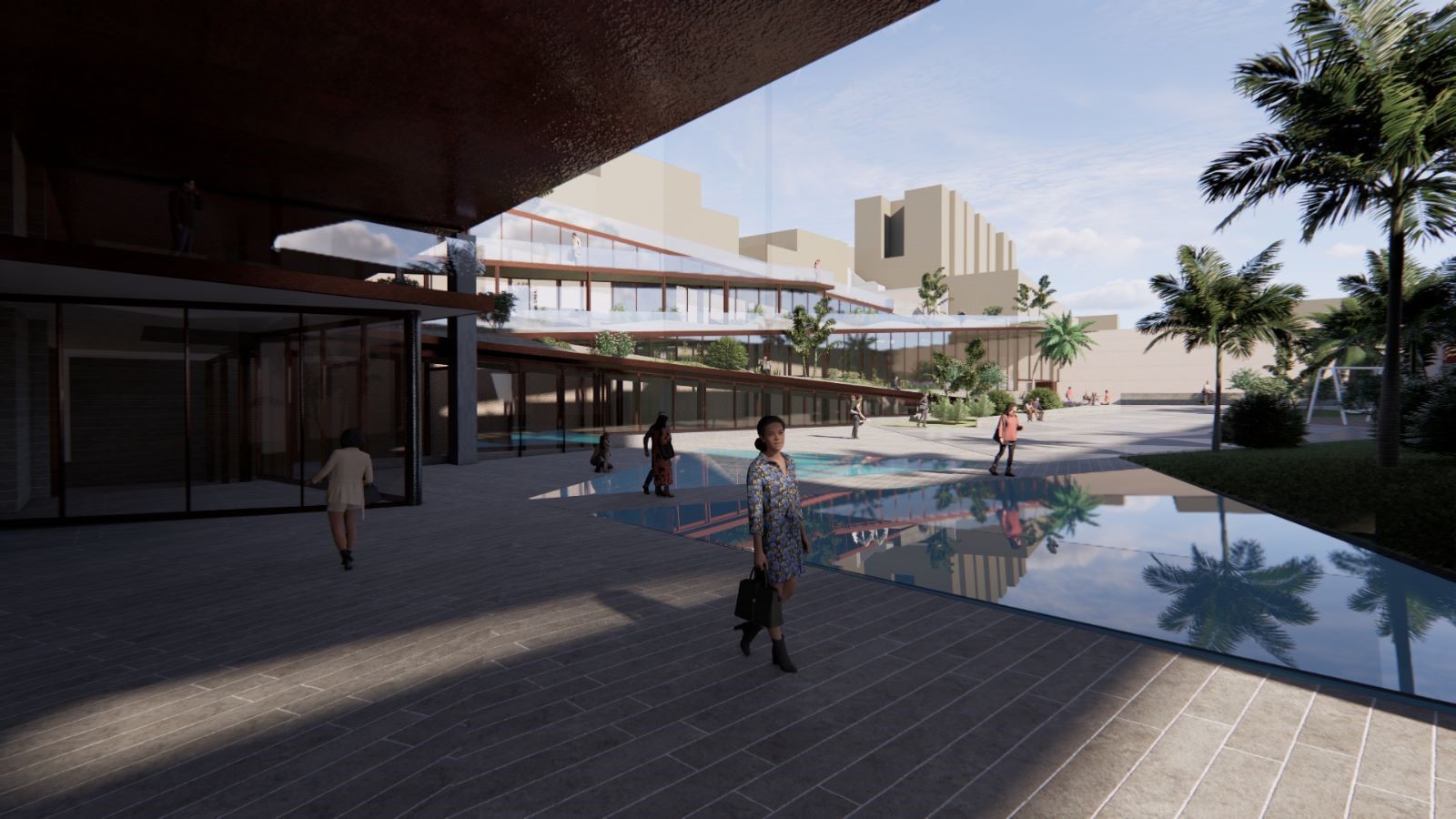 Representación del futuro parque urbano de Gáldar 