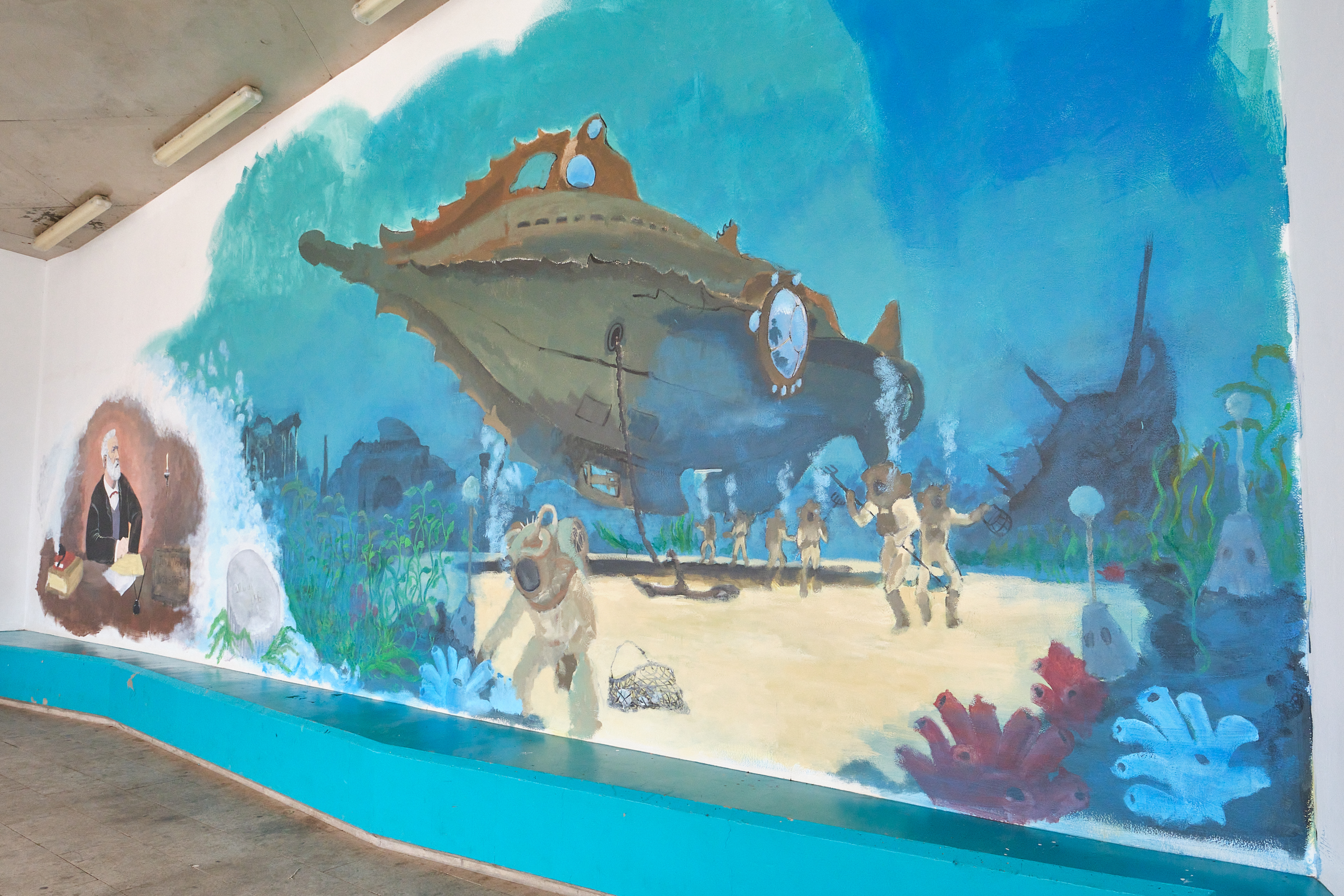 Mural de la parada preferente del Cotillo / CanariasNoticias.es 